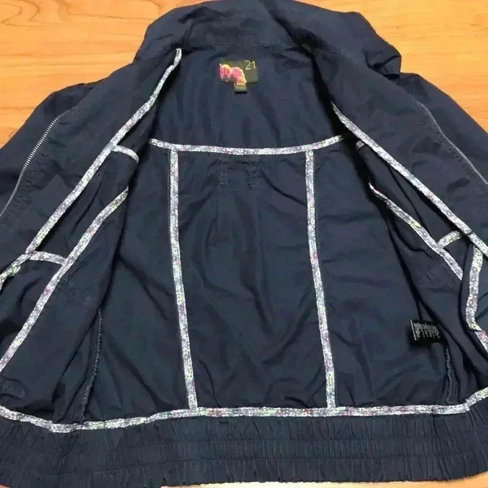Rue 21 Navy Crop Jacket, Size med - Picture 4 of 7